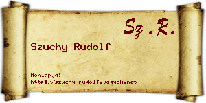 Szuchy Rudolf névjegykártya